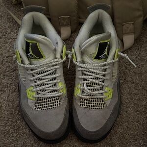 Jordan Men's Sneakers in Gray and Neon Yellow